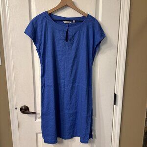 Soft Surroundings | Small Knee Length Linen Rayon Dress Sheath Stretch Comfort